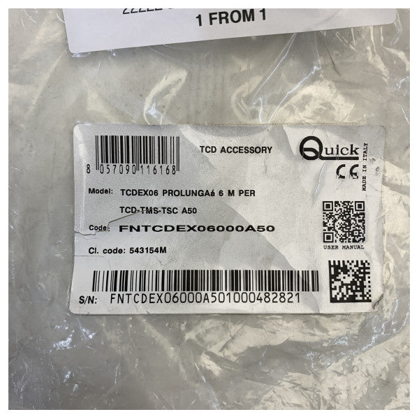 Quick Bugstrahlruder-Verlängerungskabel 6 m - FNTCDEX06000A00