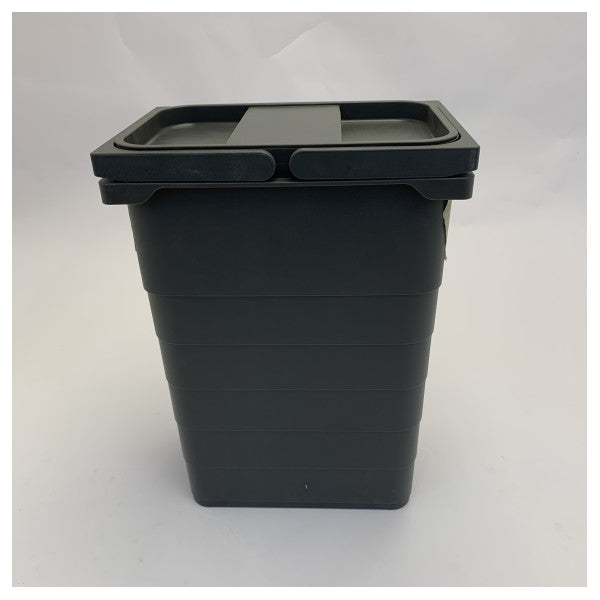Space-Saving Marine Waste Bin with Lid and Handle