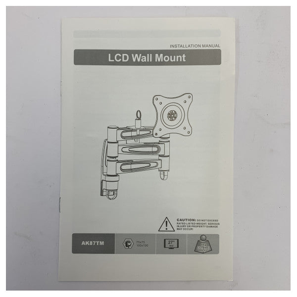 Support mural pour TV marine AK87TM - Accessoire électronique robuste pour yacht