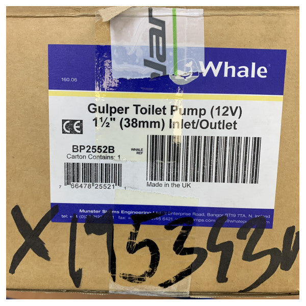 Whale BP2552B marinetoiletpumpe - spildevandsudledningspumpe