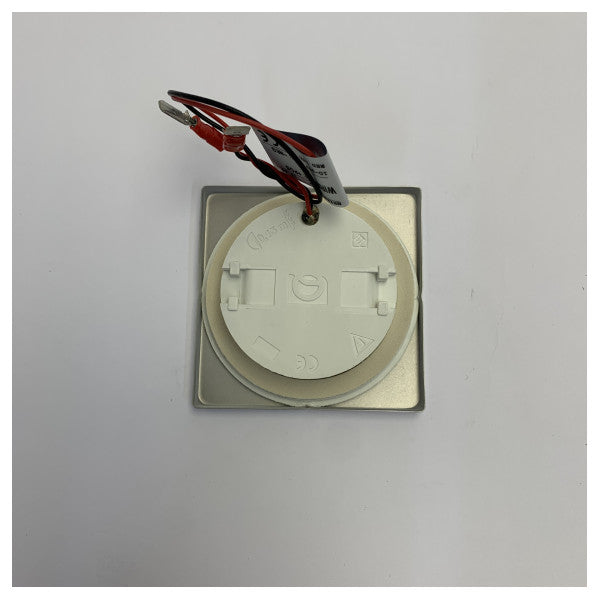 Quick Bryan Square Surface Mount Marine LED Courtesy Light - Red LED White Frame