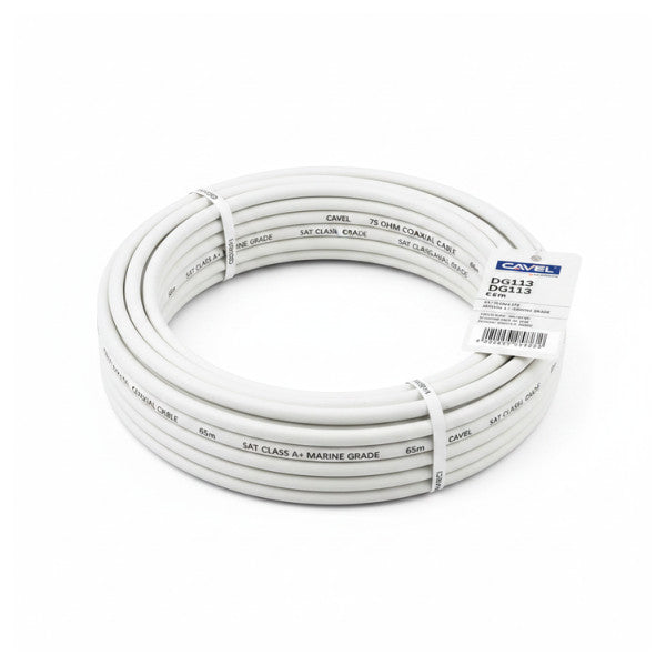 Cavel DG113 75 Ohm koaksial antennekabel - maritim kvalitet satellit RG6-type 65 m