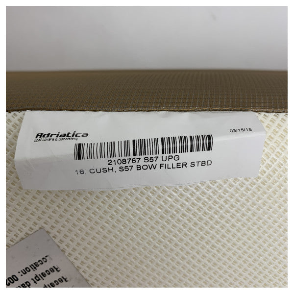 Uttern S57 Steuerbordseite Bugfüllsitzkissen Grau - 2108767