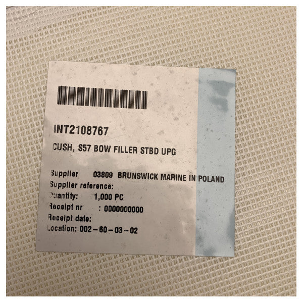 Uttern S57 Steuerbordseite Bugfüllsitzkissen Grau - 2108767