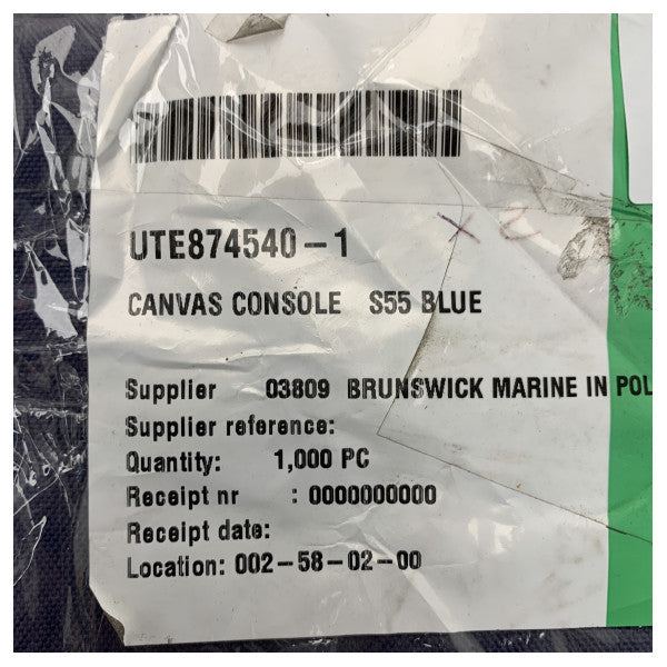 Uttern S55 Canvass Blau Pilotensitz Konsolenabdeckung - 874540-1