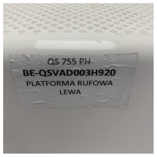 Quicksilver 755 Pilot House Port Side GRP Swimplatform White Coated - 879DEL330