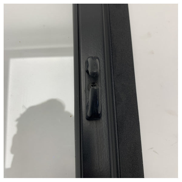 Quicksilver and Uttern Central Black Opening Windshield for D57 and Q595 - D57/595CRCTR