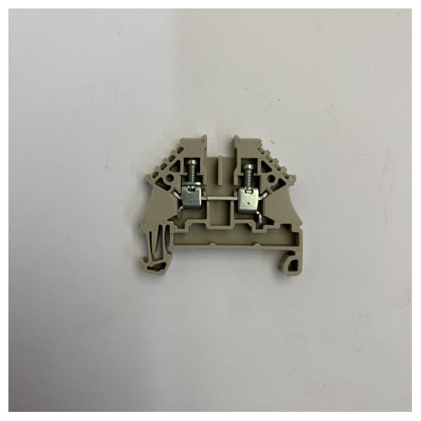 WDU4N Feed-Through Terminal Block 4mm2 2-Way Screw Connection - Marine Grade