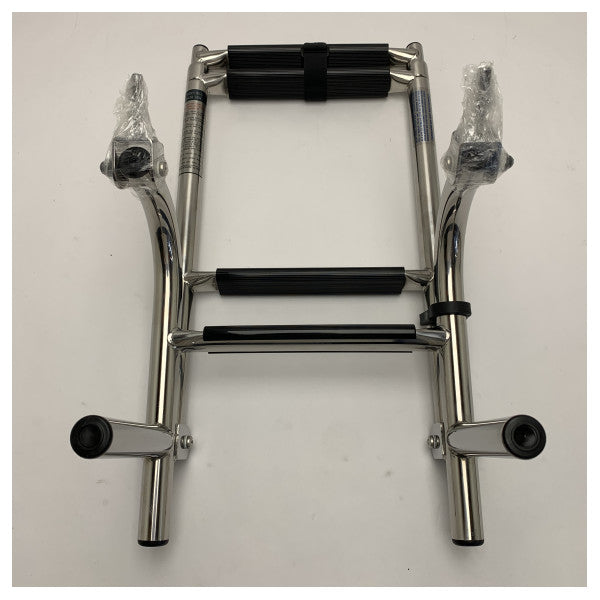 Faltbare 4-Stufen-Marinebootleiter aus Edelstahl 304 mit rutschfesten Gummitritten