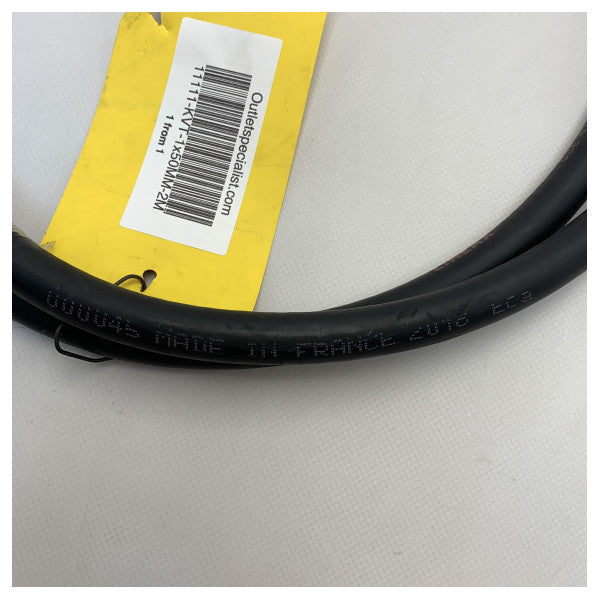 Nexans fleksible 50 mm2 svart batterikabel 2m - 1x50mm -2m