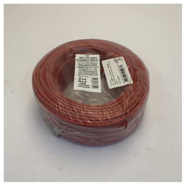 H07V-K 6mm² fleksibelt elektrisk kabel rød - 1M