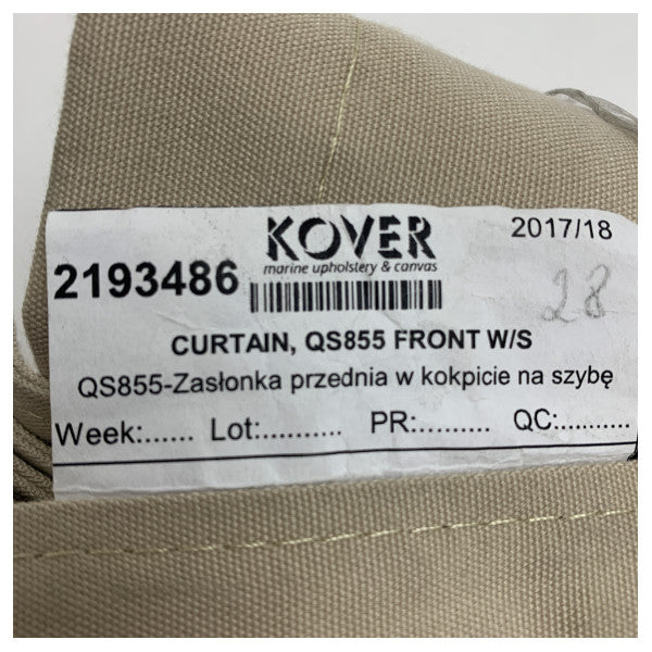 Quicksilver 855 beige curtain for front window - 2193486