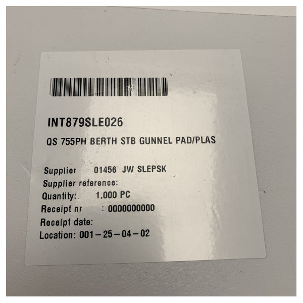 Quicksilver Activ 755 Pilothouse Starboard Berth Gunnel Pad / Plas - 879SLE026