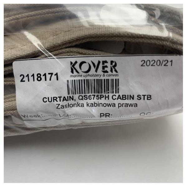 Firanka kabiny po prawej stronie Quicksilver 675 Pilothouse w kolorze beżowym - 2118171