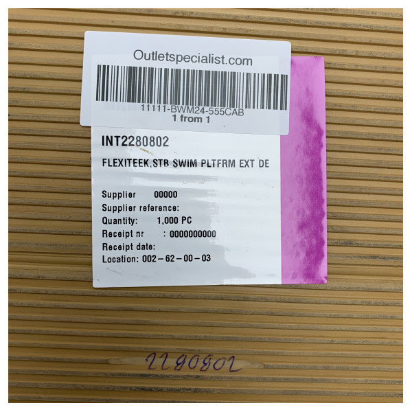 Quicksilver 555 Cabin Teak-puulevy uima-altaan oikealla puolella - 555CAB