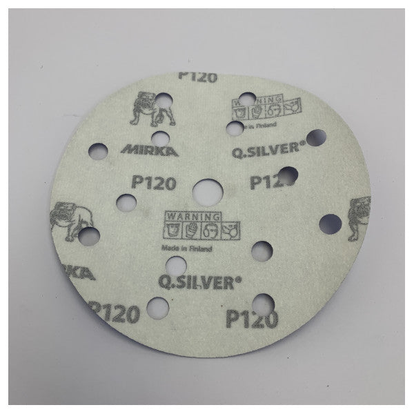 Disque abrasif Mirka Silver P120 - Abrasif à extraction de poussière multi-trous - 100 pièces