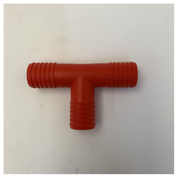 Conector en T con espigas para manguera de plástico de 3 vías Osculati 25 mm 1 pulg. - 17.204.25