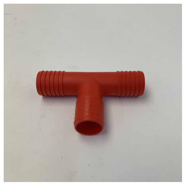 Conector en T con espigas para manguera de plástico de 3 vías Osculati 25 mm 1 pulg. - 17.204.25