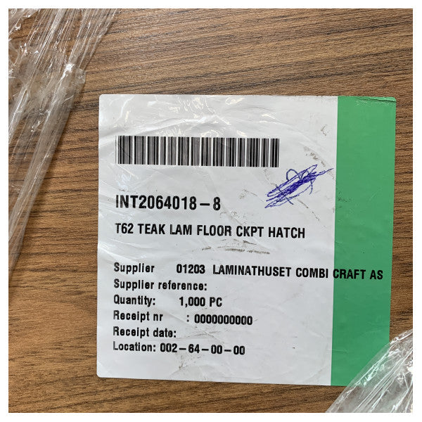 Uttern T62 laminat teakgolv för central cockpitlucka - 2064018-8