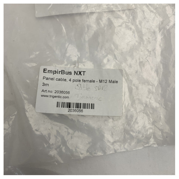 EmpireBus NXT 2036056 Langlebiges, wetterbeständiges 3 m langes Marinekabel mit 4-poliger Buchse auf M12-Stecker Stromkabel