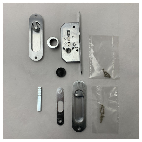 Fechadura de porta deslizante em aço inoxidável da Wurth para uso marítimo - B1R.U-KIT W