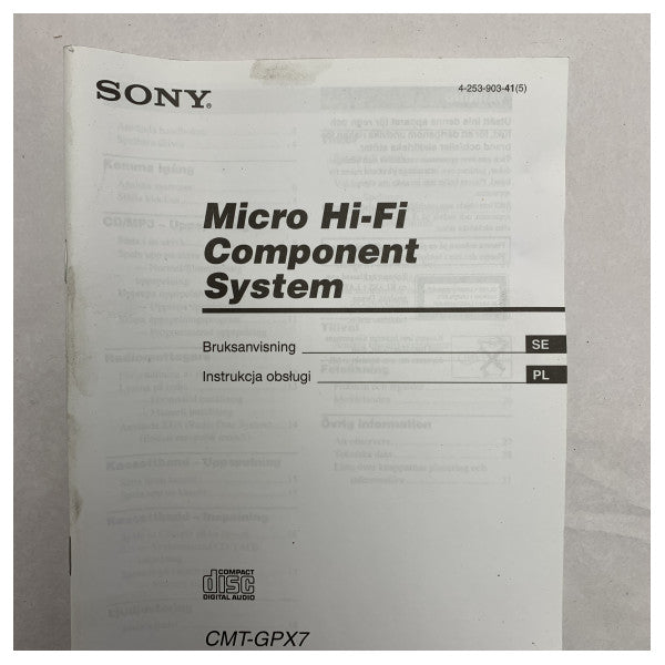 Sony CMT-GPX7 Mini Hi-Fi Marine Audio System - Kompakti, kestävä ja korkealaatuinen äänentoisto veneisiin.