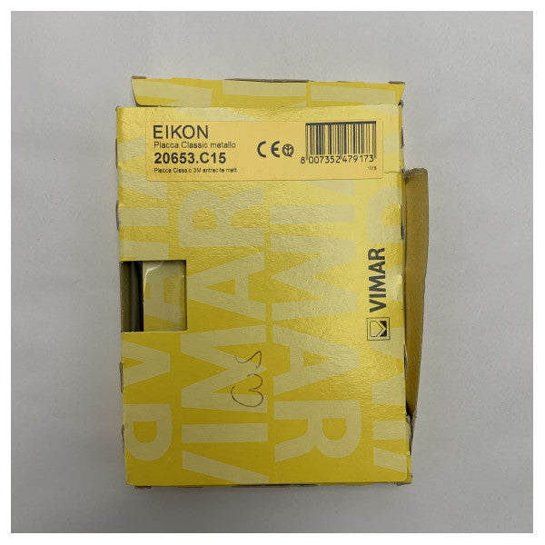 Vimar 20653.c15 Eikon Classic 3 Module Anthracite Matt Cover Plate