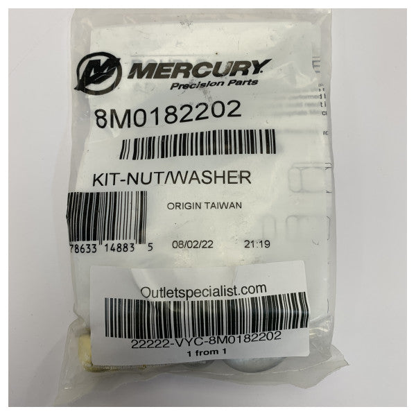 Mercury 8M0182202 Marine Hardware møtrik- og spændeskivesæt
