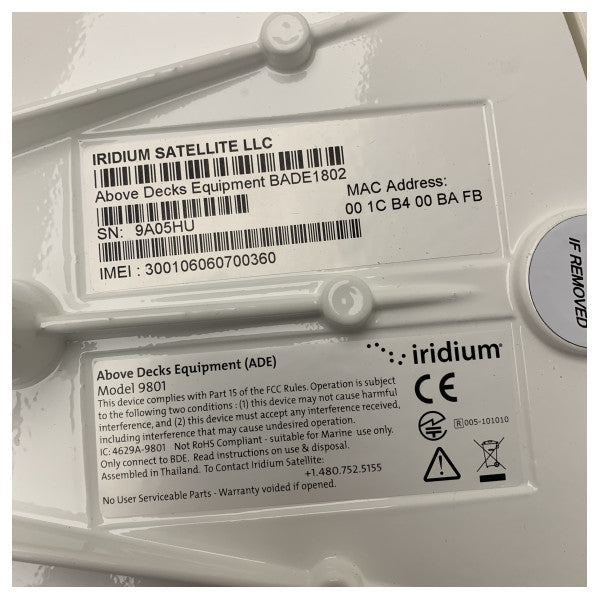 وحدة استقبال إيريديوم فوق سطح السفينة من النوع BADE1802