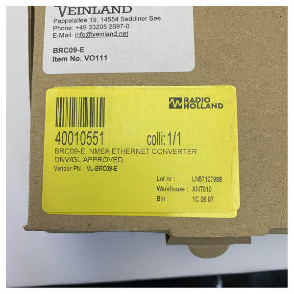Veinland VL-BRC09-E marint grensesnittmodul med Lantronix XPort nettverkstilkobling