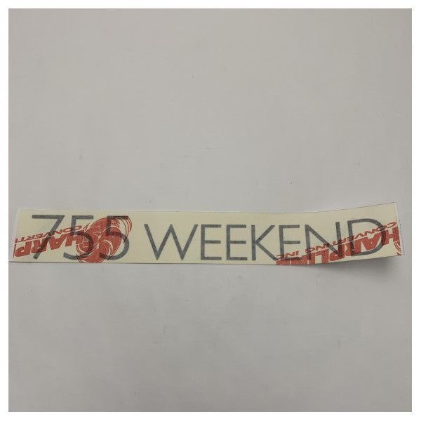 ملصق قارب أصلي لجرافيك كويك سيلفر 755 ويكندر 4.85 × 24.82 سم