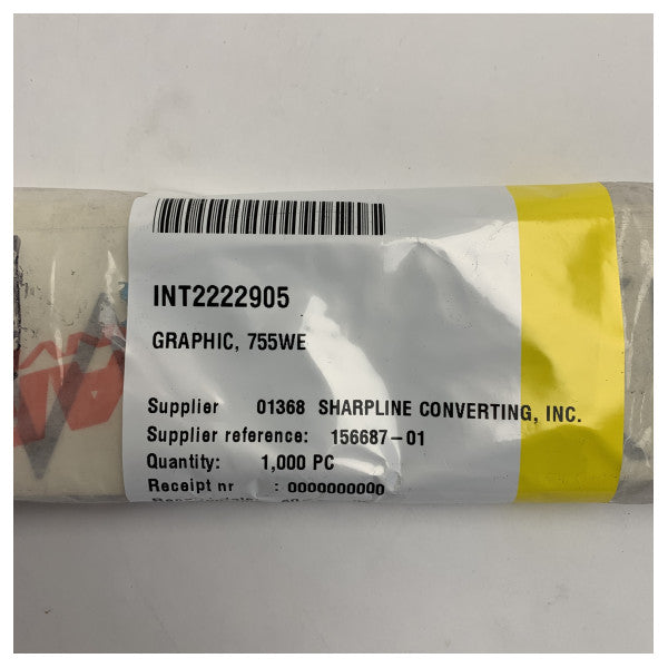 ملصق قارب أصلي لجرافيك كويك سيلفر 755 ويكندر 4.85 × 24.82 سم