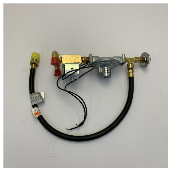 12V Solenoid Valfli Deniz Propan Gaz Regülatörü - Çift Kademeli ABD Standardı