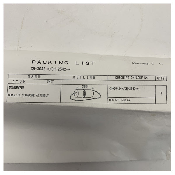 Furuno CH-250 60 kHz Deniz Arama Işığı Sonar Ses Kafası Transdüseri