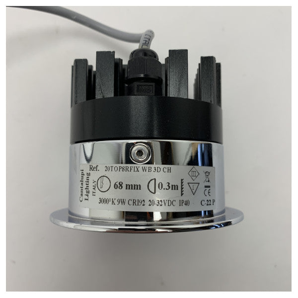 Cantalupi 20 TOP 8 R FIX paslanmaz çelik siyah downlight spot