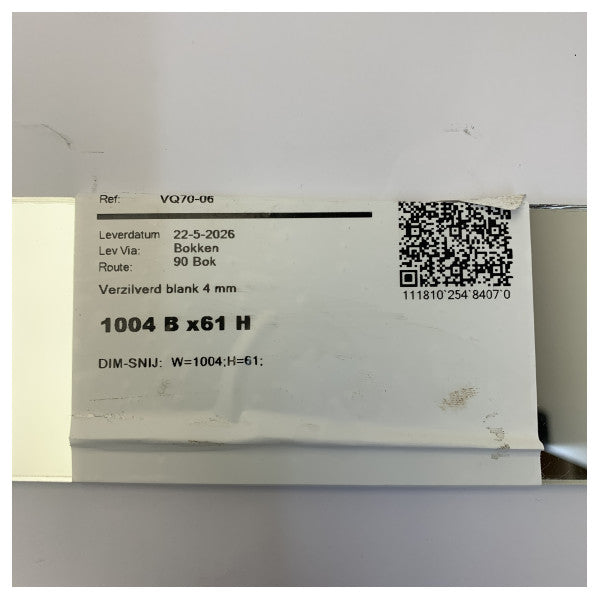 Marine aluminium flatstång 1004 mm x 61 mm - Yacht Hardware 26030901-7