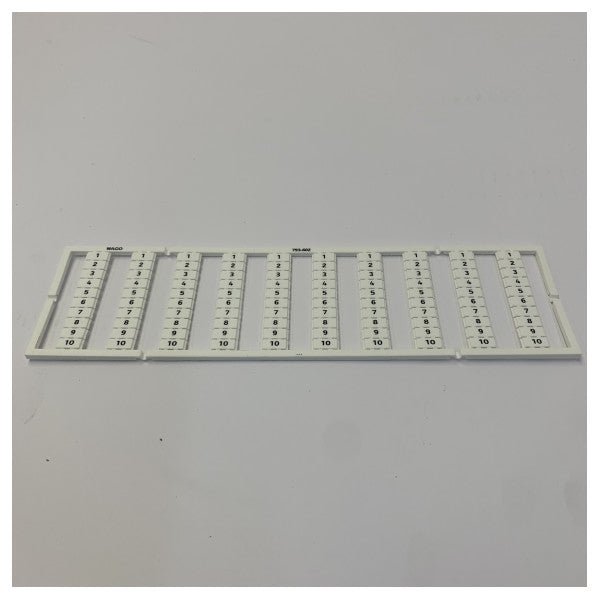 Wago 793-602 WMB Beschriftungskarte 1-10 (10x) Klemmenmarkierer
