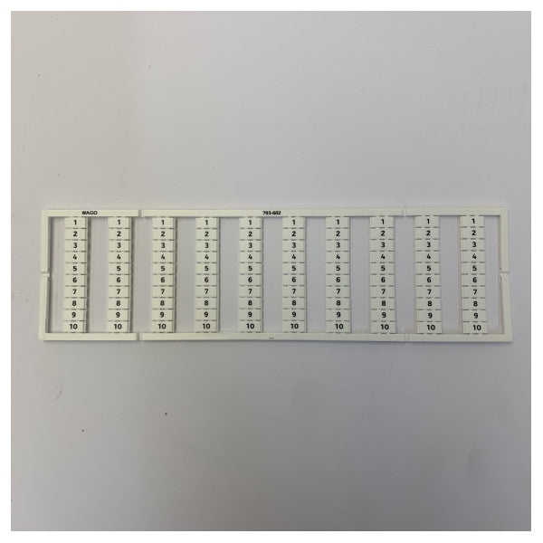 Wago 793-602 WMB Beschriftungskarte 1-10 (10x) Klemmenmarkierer