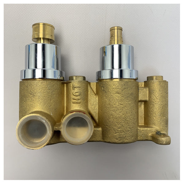 خلاط دش دش ثنائي مربع مربع ثنائي ثيرموستاتي أحادي من وينتورث كروم - 066483