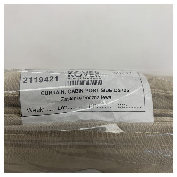 Quicksilver Aktif 705 Port Tarafı Kabin Perdesi Bej - 2119421