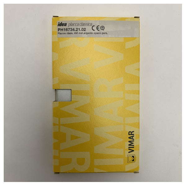 Vimar Z1 Classic Matte Silver 4-Gang Marine Electrical Switch Plate - 16734.21.02