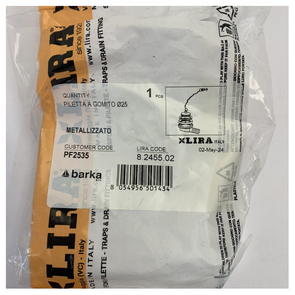 Barka PF2535 Marine Sink Drain Assembly - 18/8 Stainless Steel Inox Low Profile