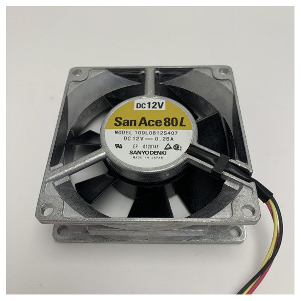 Furuno X-Band Radar Fan Motor 12V DC 0.26A Sanyo Denki San Ace 80L Coo