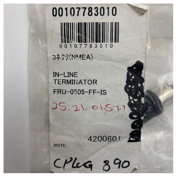 Furuno In-Line Terminator FRU-0505-FF-IS til pålidelig afslutning af NMEA-netværkssignaler