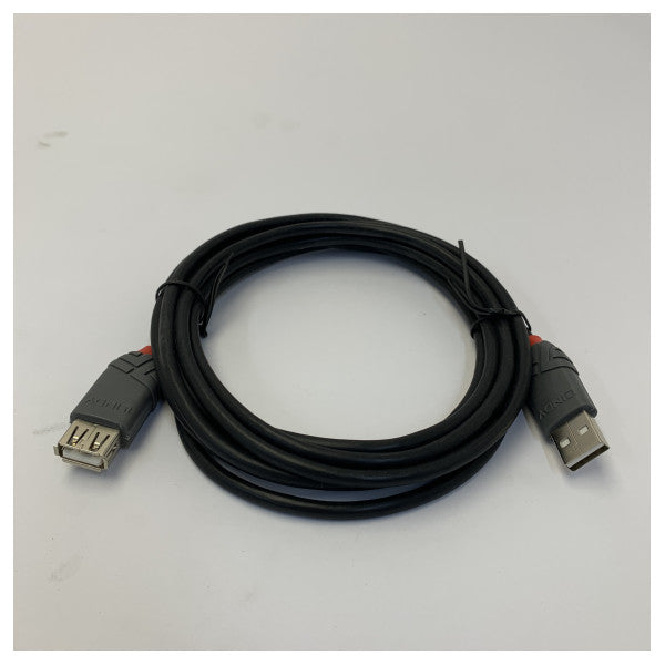 Cavo di prolunga USB 2.0 da 3 m - da maschio a femmina (M/F) - cavo estensore - nero