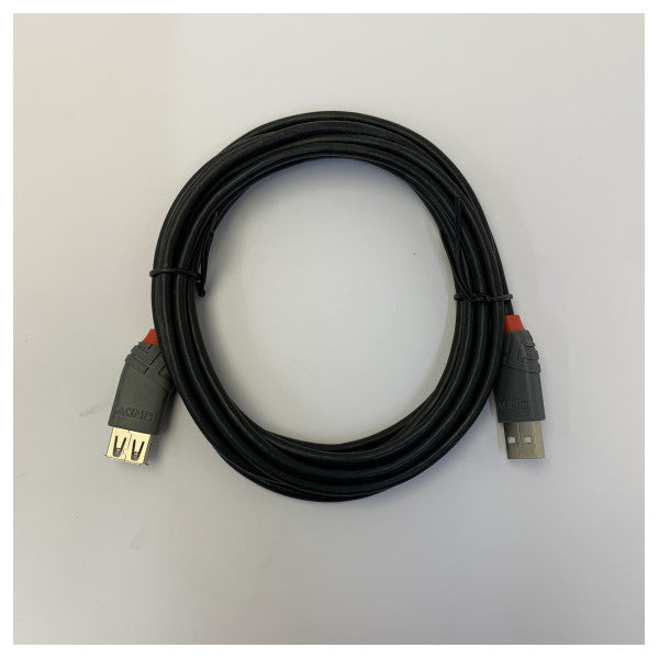 Cavo di prolunga USB 2.0 da 3 m - da maschio a femmina (M/F) - cavo estensore - nero