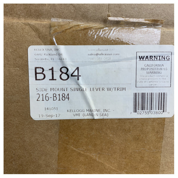 Uflex B184 universal de doble función de montaje lateral de control del motor con el ajuste