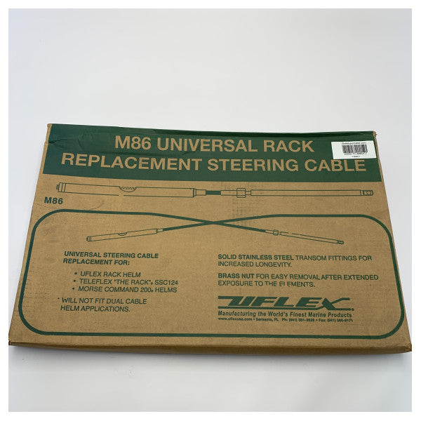 Uflex ユニバーサルマリンステアリングケーブル M86 ラック&ピンステアリングシステム用 �耐久性のあるステンレススチール製交換品