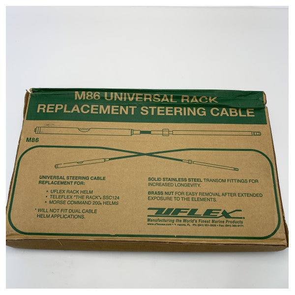 Uflex ユニバーサルマリンステアリングケーブル M86 ラック&ピンステアリングシステム用 �耐久性のあるステンレススチール製交換品