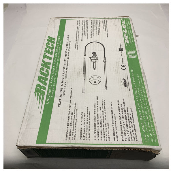 UFLEX Racktech 20-tums marin rack- och pinjongstyrsystem – Hållbart, lätt att installera, korrosionsbeständigt